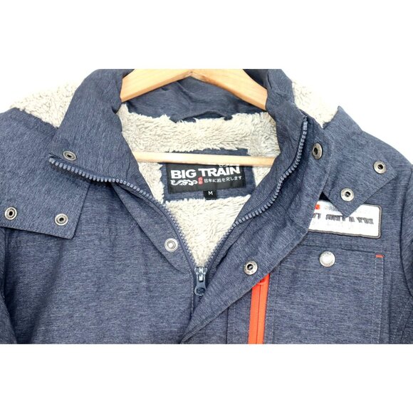 Y2K Vintage Big Train Osaka Mens Hooded Jacket M Winter Streetwear Winter - Picture 8 of 11